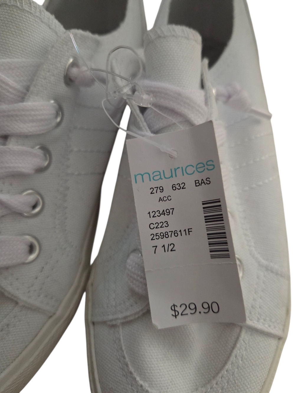 Maurices White Canvas Slip-On Sneakers - Picture 9 of 11